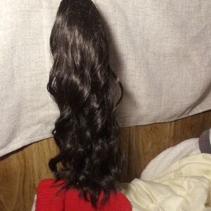 Luxurious Dark Brown Curly Hair-Clip Extension